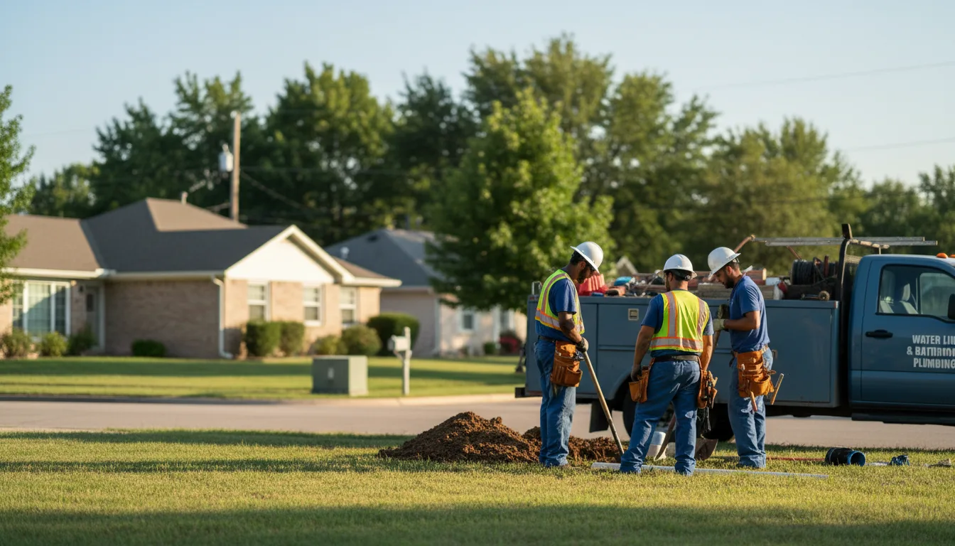 Residential water line and bathroom plumbing service in Union Star, MO